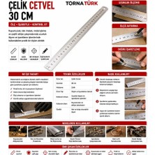 Çelik Cetvel 30 cm