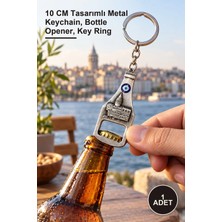 Yenilig 1 Adet Galata Kulesi Metal Anahtarlık ve Açacak – 10 cm Tasarımlı Metal Keychain, Bottle Opener, Key Ring