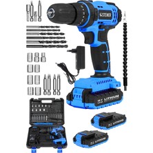 Maison Luré Akülü Vidalama Alman 58 V 5 Ah Darbeli Lithium Çift Matkap 24 Set