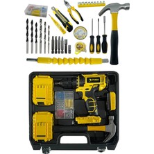 Maison Luré Akülü Vidalama Japon Technology 58V8AH Lion Çift Akülü Turbo Şarjlı Matkap 99 Parça Setli