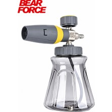 Robeve Bear Force Active Profesyonel Köpük Aparatı 1 L – Nikel Kaplama Pirinç Gövde, 4000 Psı / 280 Bar Foam Cannon, 1/4” Quick Plug, Ayarlanabilir Sprey ve Şampuan Oranı