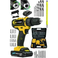 Maison Luré Akülü Vidalama Professıonel Tools 58V8AH Metal Şanzuman Şarjlı Çift 27PRÇ U
