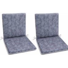 Maison Luré Sandalye Minderi 2 Adet Komutan Arkalıklı , Extra Kalın 5cm K.gri
