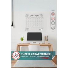 Pi Papers Aylık Takvim Planlayıcı Yaz Sil Statik Akıllı Kağıt Silgili Kalem Hediyeli 48X46 cm