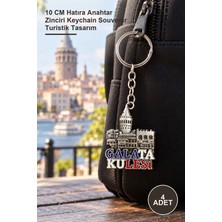 Yenilig 4 Adet Metal Galata Kulesi Anahtarlık – 10 cm Hatıra Anahtar Zinciri Keychain Souvenir Turistik Tasarım