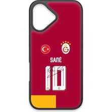 iPhone 17 Uyumlu Galatasaray Leroy Sane Parçalı Forma Imzalı Cam Lisanslı Telefon Kılıfı