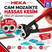 Heka Cam Mozaik Kerpeteni ve 2 Adet Orjinal Yedek Bıçak