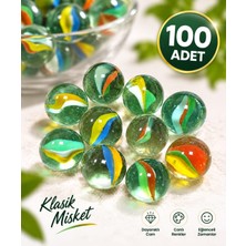 GEEN 100'LÜ Misket Karışık Renkli Cam Bilye