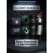 Ankaflex Çok Amaçlı Araç Bagajı Sıkıştırma Kayışları 3’lü 30-40-50CM Boyutlarında Elastik Eşya Sıkıştırma Lastikleri