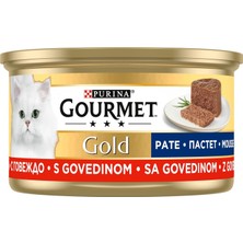 Gourmet Gold Kıyılmış Sığır Etli Yaş Kedi Maması, Yetişkin, 85 G