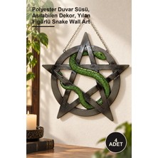 Yenilig 4 Adet Duvara Asılan Yılan Pano – Polyester Duvar Süsü, Asılabilen Dekor, Yılan Figürlü Snake Wall Art