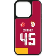 iPhone 15 Pro Uyumlu Galatasaray Victor Osimhen Parçalı Forma Imzalı Cam Lisanslı Telefon Kılıfı