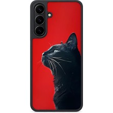BG AKSESUAR Samsung Galaxy S25 Fe Uyumlu Kedigil Desenli Kamera Korumalı Darbelere Dayanıklı Kılıf
