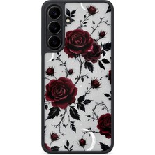 BG AKSESUAR Samsung Galaxy S25 Fe Uyumlu Gül Desenli Kamera Korumalı Darbelere Dayanıklı Kılıf