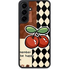 BG AKSESUAR Samsung Galaxy S25 Fe Uyumlu Mutluluk Desenli Kamera Korumalı Darbelere Dayanıklı Kılıf