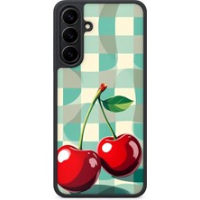BG AKSESUAR Samsung Galaxy S25 Fe Uyumlu Kiraz Desenli Kamera Korumalı Darbelere Dayanıklı Kılıf