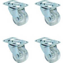 Lovesta Home Furç Tablalı Bilyalı Teker - 28MM - Şeffaf HKS238 - 4 Adet