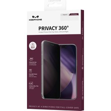TeknoKapsül Keephone Apple iPhone 18 Pro Max 360 4 Way Privacy Cam Ekran Koruyucu - Siyah