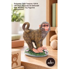 Yenilig 2 Adet Maymun Figür – Polyester Tekli Tasarım 12X10 cm Ölçü, Oyuncak ve Dekoratif Süs, Monkey Toy Figurine
