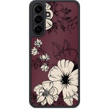 BG AKSESUAR Samsung Galaxy S25 Fe Uyumlu Vintageçiçekler Desenli Kamera Korumalı Darbelere Dayanıklı Kılıf