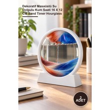 Yenilig 2 Adet Sulu Kumsaati – Dekoratif Masaüstü Su Dolgulu Kum Saati 16 x 12 cm Sand Timer Hourglass
