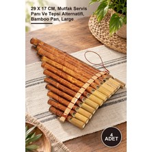 Yenilig 4 Adet Bambu Pan Filüt Büyük – 29 x 17 Cm, Mutfak Servis Panı ve Tepsi Alternatifi, Bamboo Pan, Large