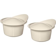Hobiceyiz Fırın-Servis Kabı, Cilalı Bej, 0.2 Lt, Fargklar
