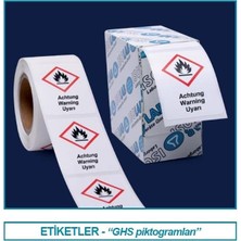 Isolab 099.15.T04 Aşındırıcı Piktogramı Ghs 5 Tehlike Etiketi 37X52MM-250 Etiket
