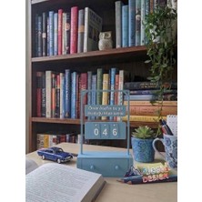 Isme Özel Tasarım Kitap Okuma Sayacı, Bu Yıl Okuduğum Kitap Sayaç Standı, Kitaplık Aksesuar