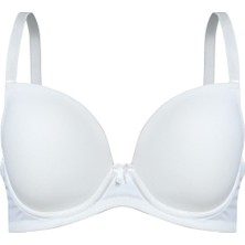 Papatya Lingerie W-340100 Siyah-Ekru 2'li Ekonomik Paket Balenli Dolgusuz Desteksiz Basic Sütyen Set (Slip Hediye)