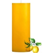 Gurmender Limon Kokulu 7X25 Sarı Silindir Mum