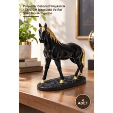 Yenilig 4 Adet At Figürü – Polyester Dekoratif Heykelcik 17X15 cm Masaüstü ve Raf Süsü Horse Figurine