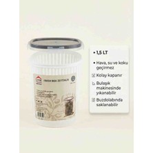 Leva Hause Zeytin Saklama Kabı Çok Amaçlı Fresh Box 1,5 Lt  13X 18 cm Kilitli Kapak