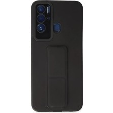 ENCO Tecno Pova Neo Kılıf Mega Standlı Silikon - Siyah