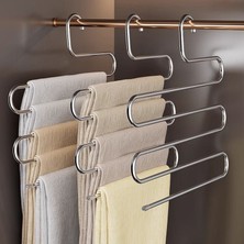 5 Katlı Metal Pantolon Askısı-Yer Tasarruflu Çoklu Askılık