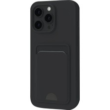 ENCO Apple iPhone 16 Pro Kılıf Kelvin Kartvizitli Silikon - Siyah