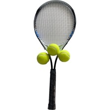 Muba Yetişkin Kort Tenis Raketi Seti Başlangıç Seviye Taşıma Çantası ile Kırmızı, 9mavi
