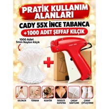Cady Türban Gelinlik TABANCASI(55X), 1000 Adet(10 Soket)5mm Naylon Kılçık