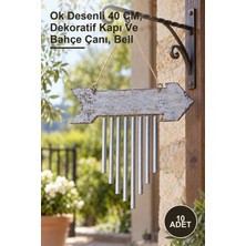 Yenilig 10 Adet Metal Çan – Ok Desenli 40 Cm, Dekoratif Kapı ve Bahçe Çanı, Bell