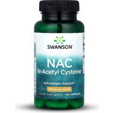 Swanson Vitamins, Nac, 600 Mg, 100 Vegan Capsules
