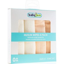 3 Adet Babyjem Mendil Bürümcük Somon 4'lü