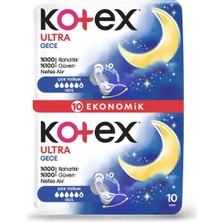 Kotex Ped Ultra Double Gece 10'lu