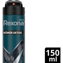 5 Adet Rexona Men Erkek Sprey Deodorant Kömür Detox 72 Saat Kesintisiz Koruma 150 ml