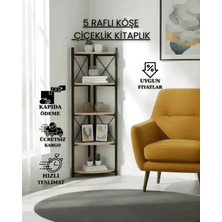 Treeandtech Ece Çiçeklik Kitaplık 5 Raflı