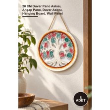 Yenilig 5 Adet Ahşap Duvara Asmalı Pano – 20 cm Duvar Pano Askısı, Ahşap Pano, Duvar Askısı, Hanging Board, Wall Panel
