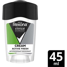 2 Adet Rexona Men Clinical Protection Erkek Stick Deodorant Active Fresh 45 ml