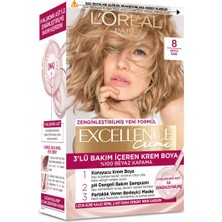 L'Oréal Paris 4 Adet L Oréal Paris Excellence Creme Saç Boyası Koyu Sarı 8 1 Adet