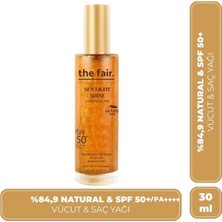 4 Adet The Fair. Sun Light Shine SPF50/PA Parıltılı Güneş Koruyucu Vücut ve Saç Yağı 30 ml