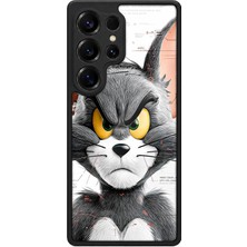 BG AKSESUAR Samsung Galaxy S25 Ultra Uyumlu Bıyık Desenli Kamera Korumalı Darbelere Dayanıklı Kılıf