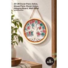 Yenilig 10 Adet Ahşap Duvara Asmalı Pano – 20 cm Duvar Pano Askısı, Ahşap Pano, Duvar Askısı, Hanging Board, Wall Panel